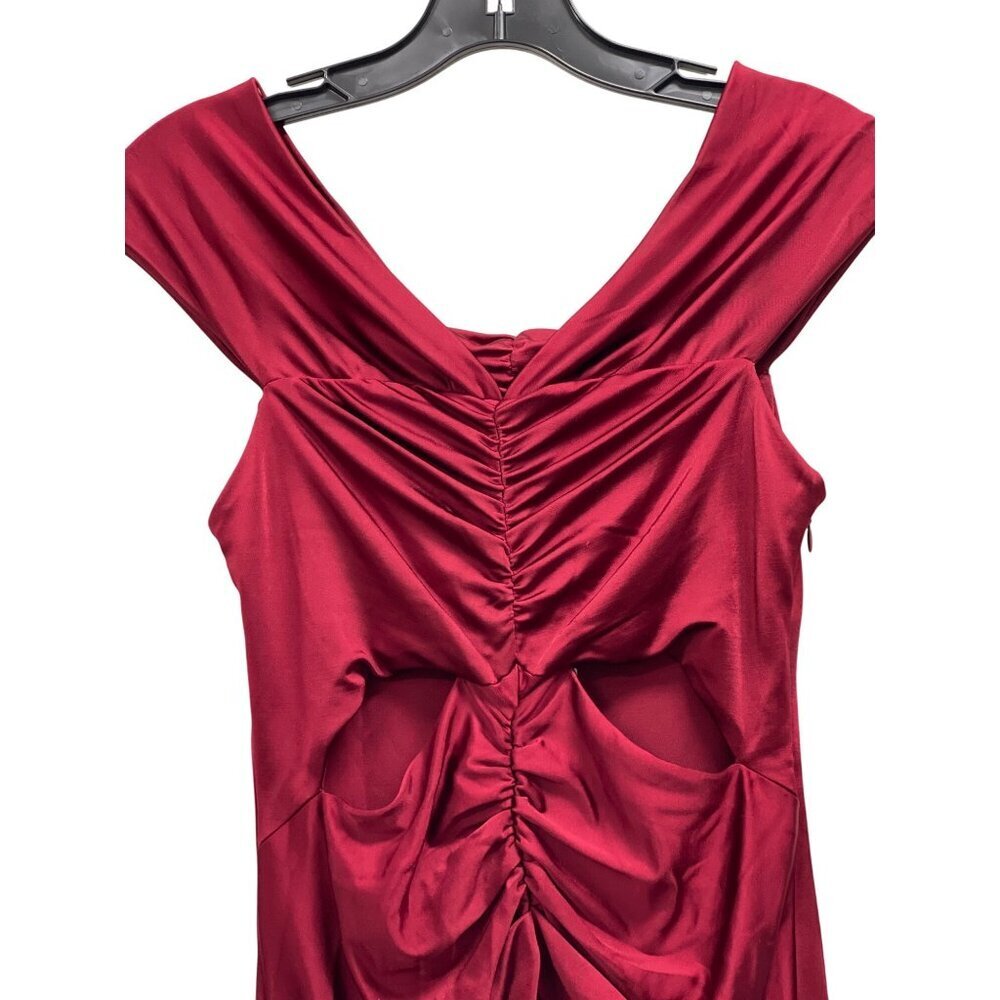 Cushnie Et Ochs $1495 Everly Off Shoulder Slinky Cutout Midi Dress Red Sz 8 NWT - Picture 6 of 10